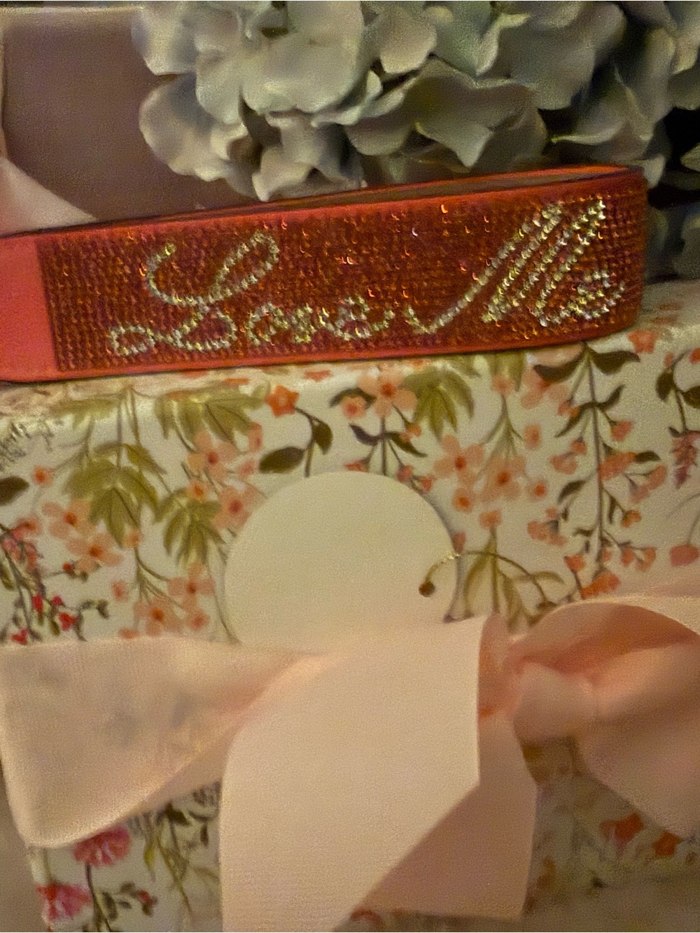 PINK Victoria's Secret Pink and Gold Glitter Key/Card Holder